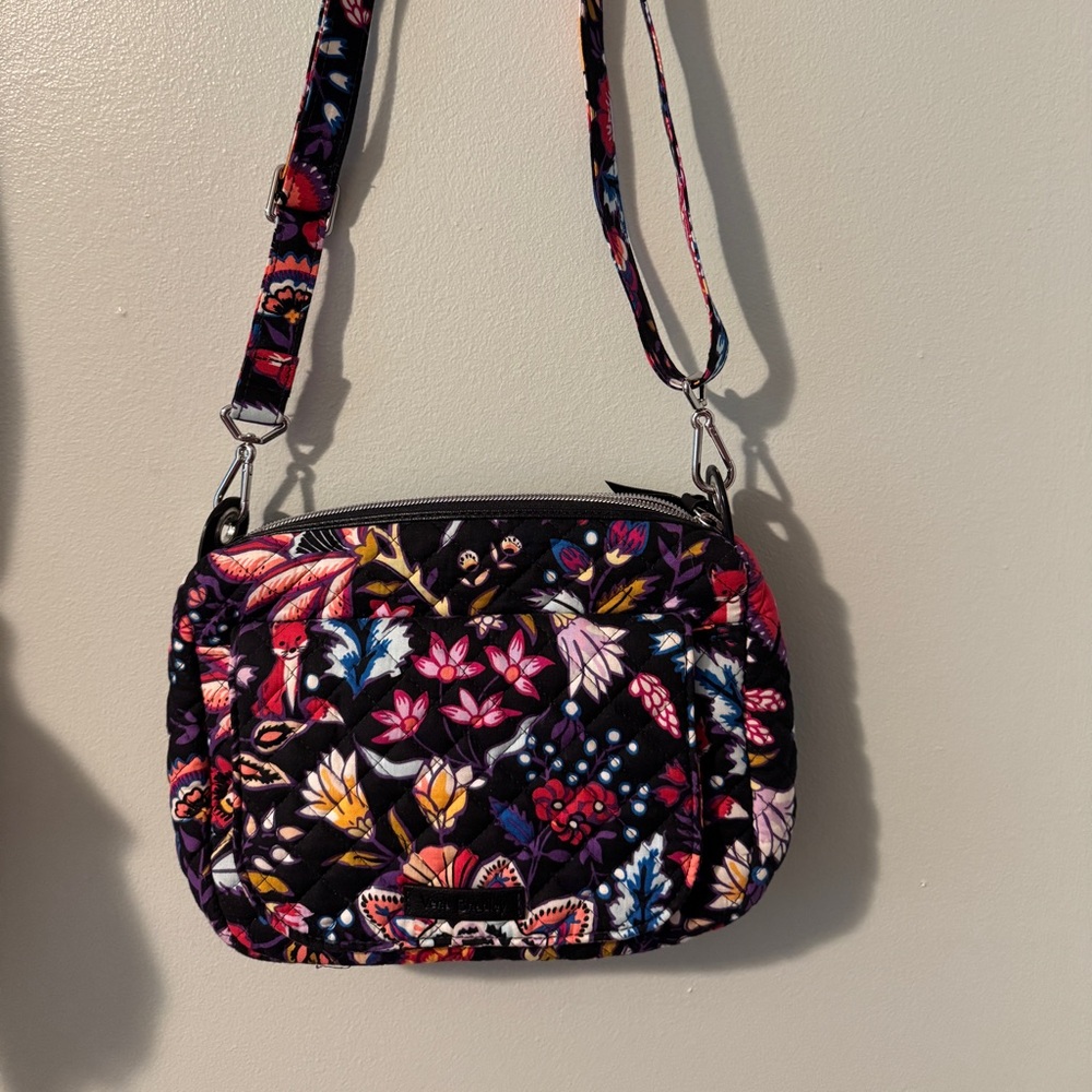 Vera Bradley Foxwood Mini Carson Crossbody Bag with fox